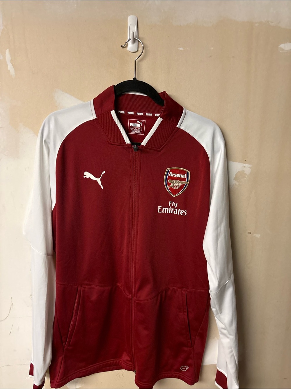 Arsenal 2017/18 Anthem Jacket – Puma – Men's Large – Red/White